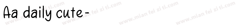Aa daily cute字体转换